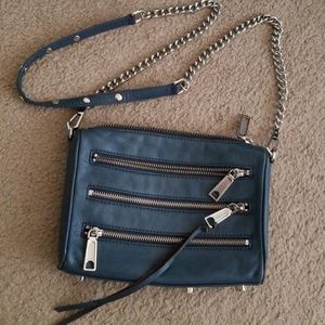 Rebecca Minkoff Mini 5 Zip Bag Blue